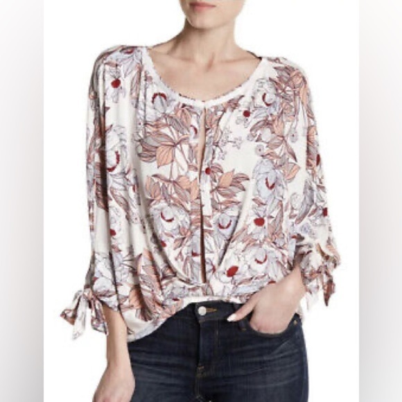 NWOT Free People Keepin On Printed Top XS - Picture 1 of 5